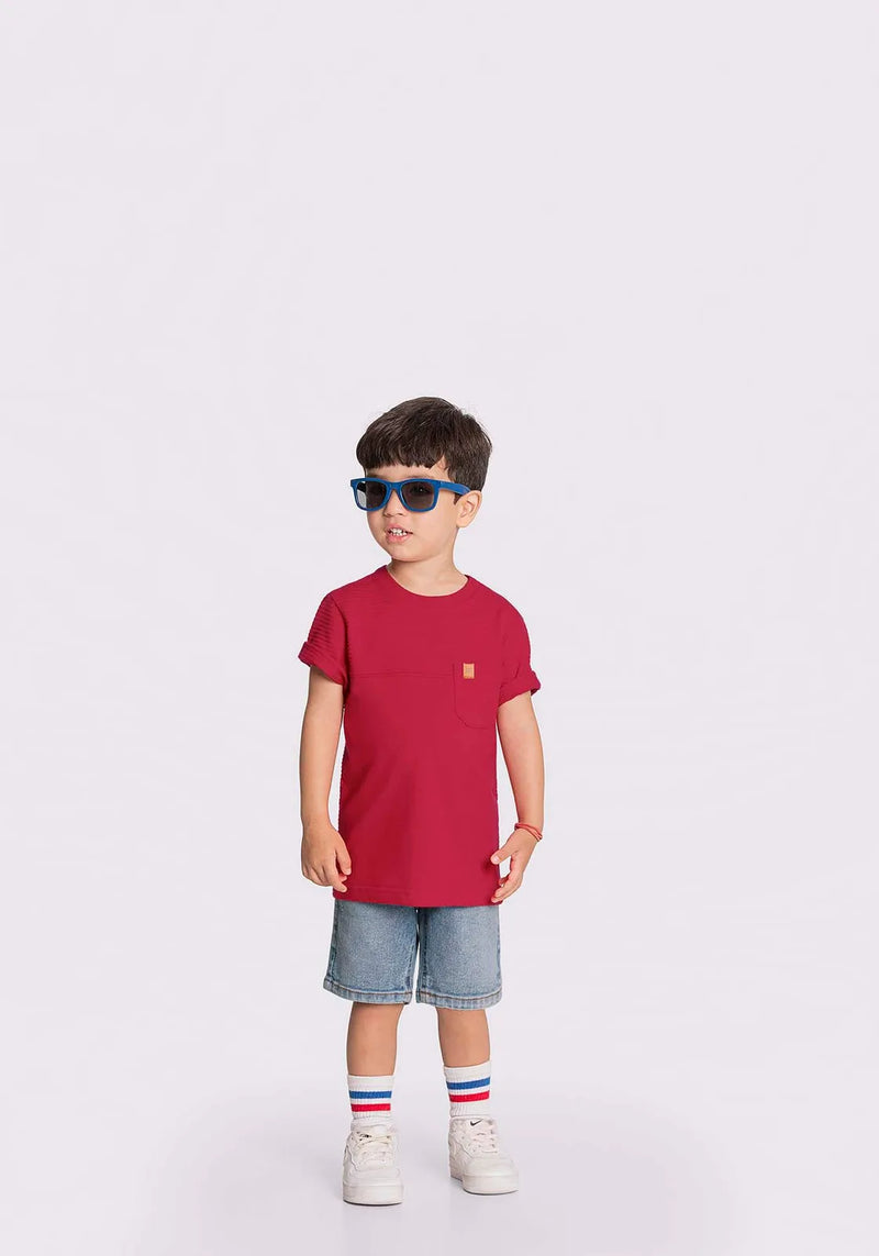 CAMISETA INF LUNENDER 44643 VERMELHO NATY 16