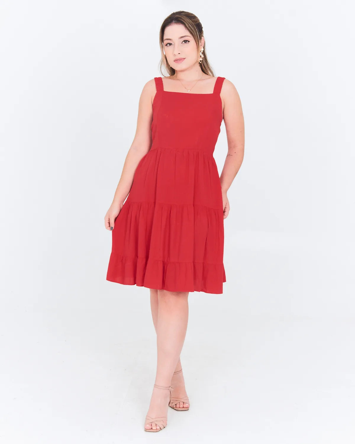 VESTIDO SAFIRA GABI VERMELHO M