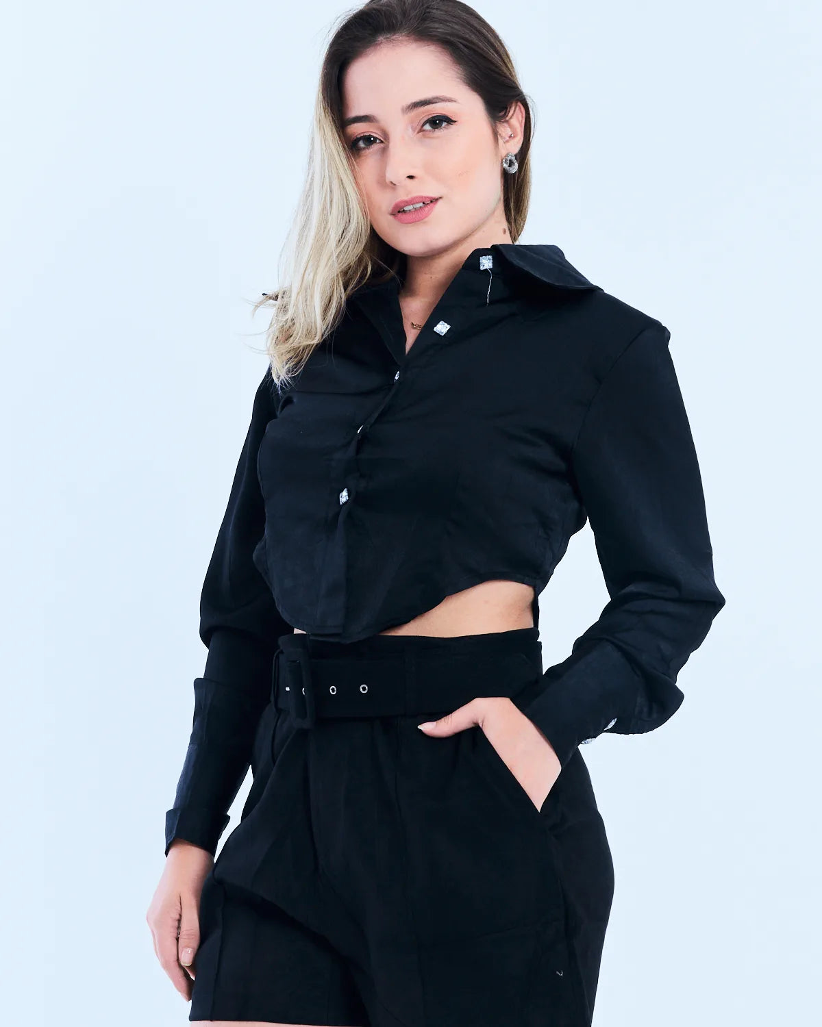 BLUSA TOP CHARME 2257 PRETO G