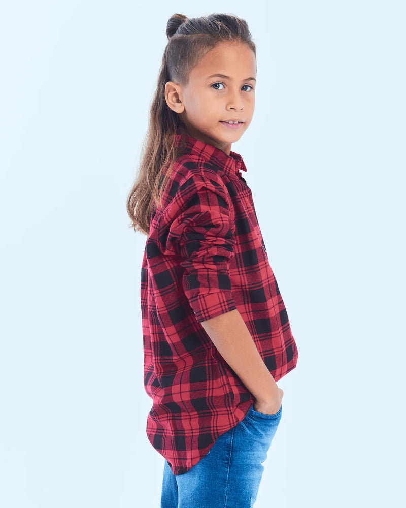 CAMISA MANIA KIDS 6163 XADREZ VERME 10