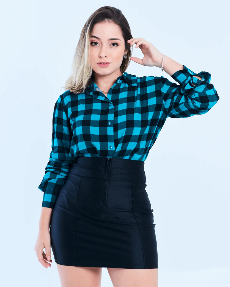 CAMISA SAFIRA XADREZ VERMELHO P