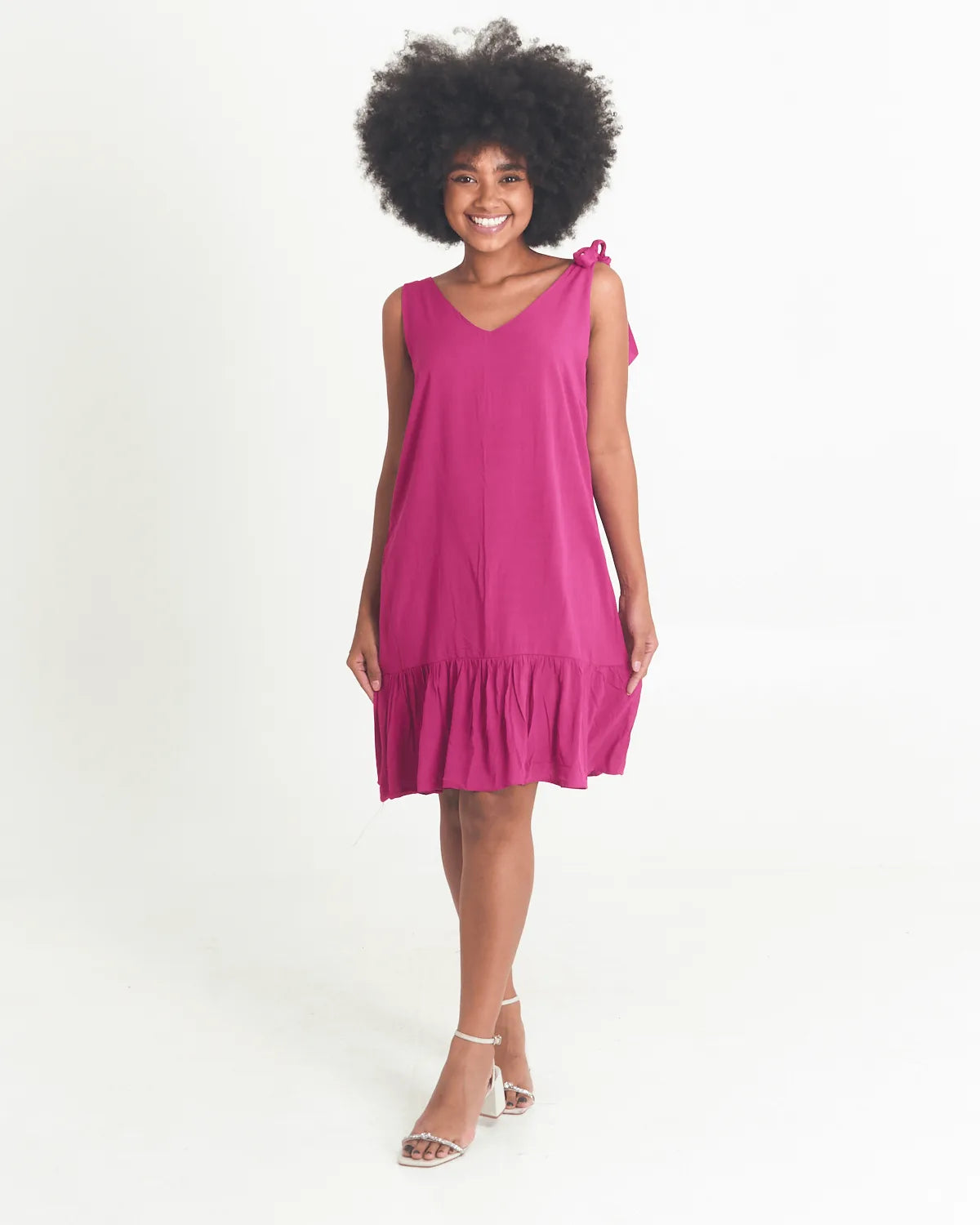 VESTIDO SAFIRA LACO/OMBRO AZUL CANDY M