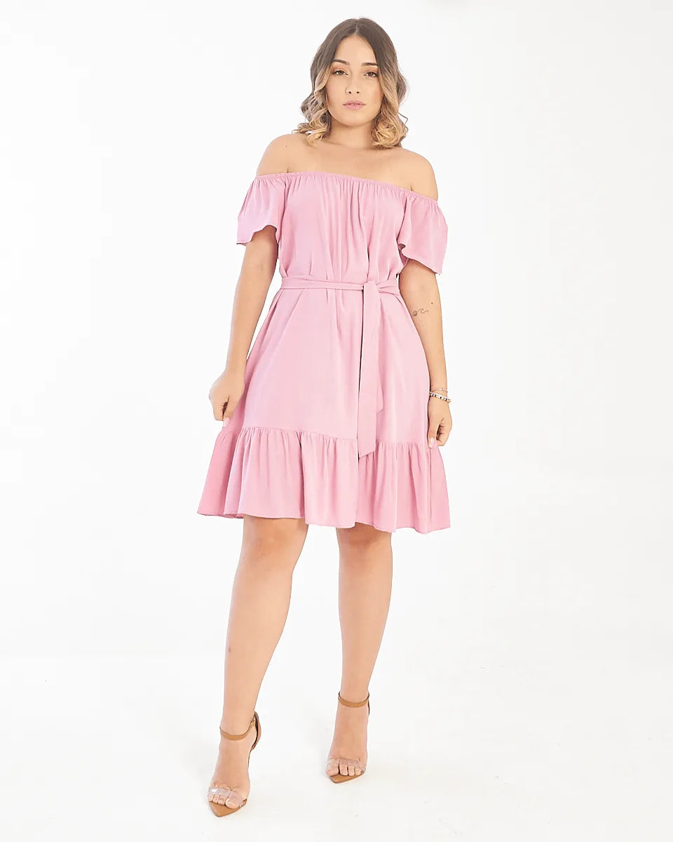 VESTIDO SAFIRA CIGANINHA GEOM TELHA M