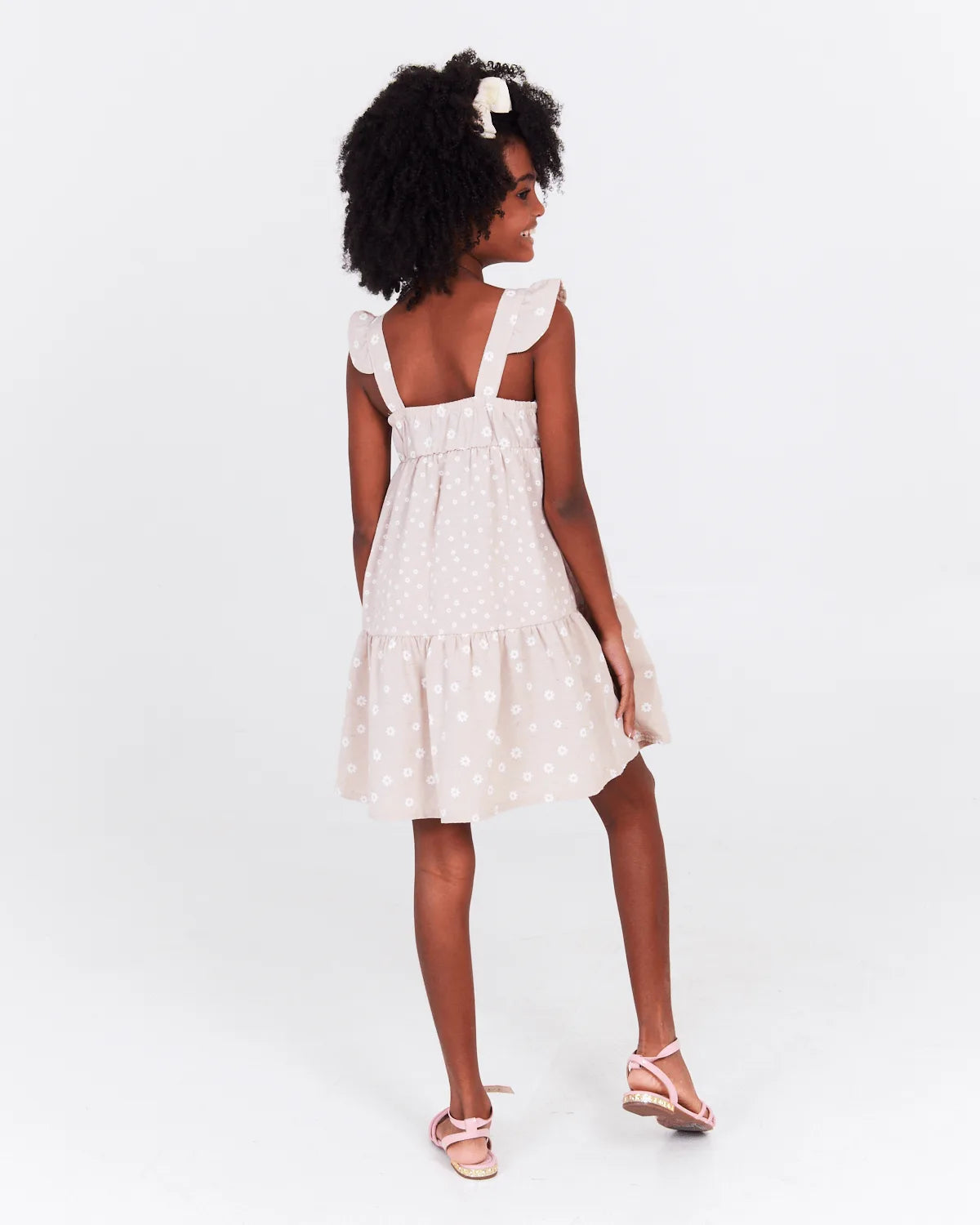VESTIDO INF LUNENDER 37294 FLOR BEGE 03
