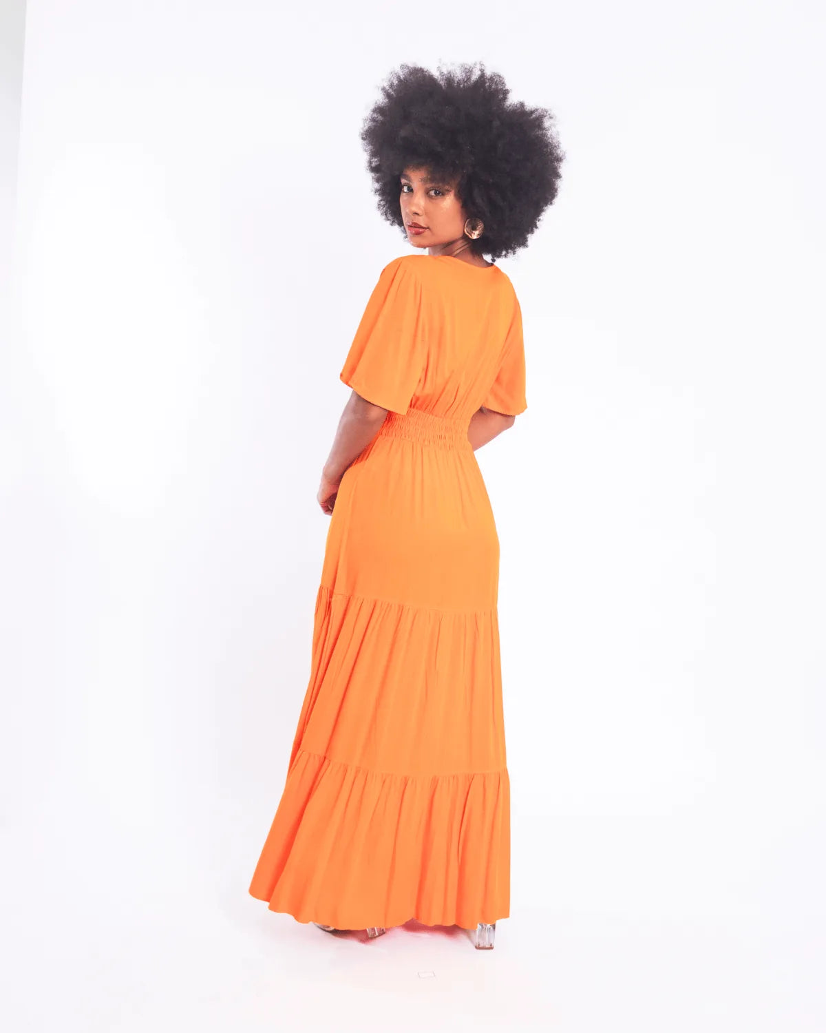 VESTIDO SAFIRA LONGO/V/MANGA BRANCO G