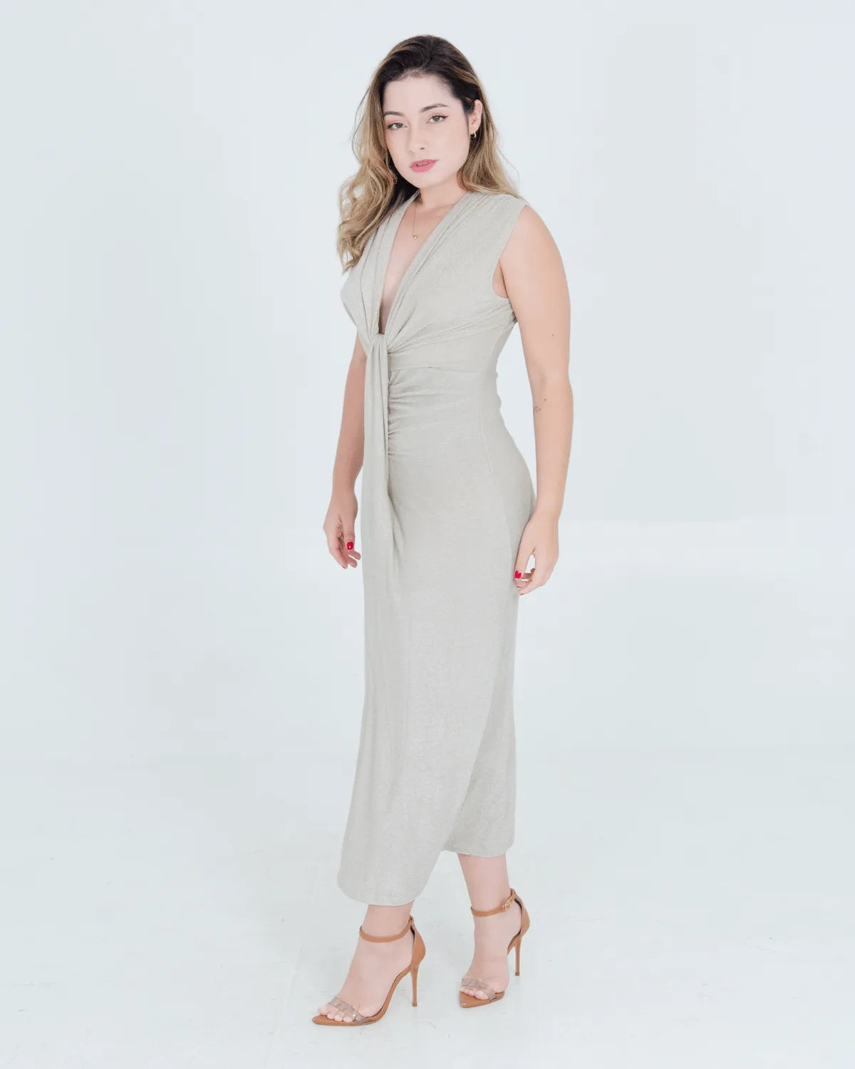 VESTIDO BELINA AA7823 PRETO/PRATA M