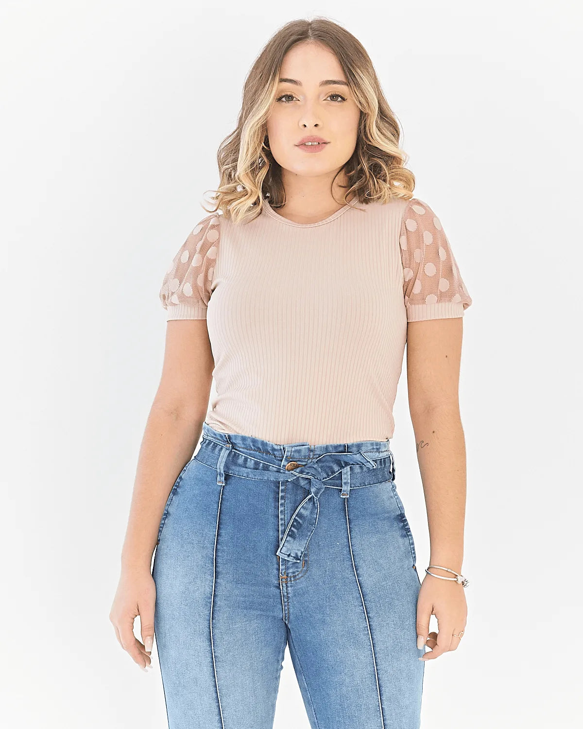 BLUSA SAFIRA MANGA TULE