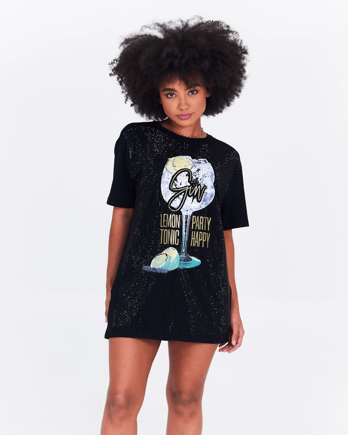 TEE LONG MARIA DONDOCA 57021 PLUS PRETO G