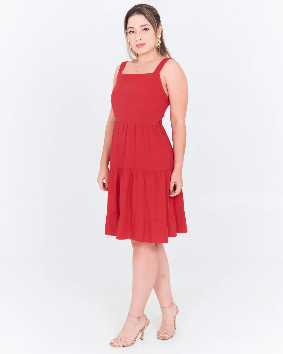 VESTIDO SAFIRA GABI VERMELHO M