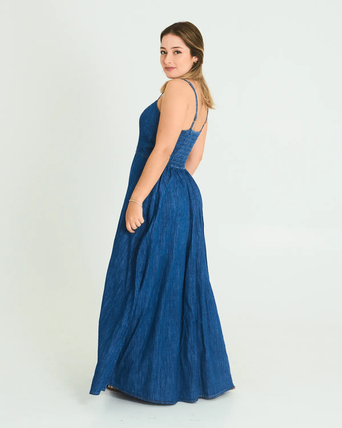 VESTIDO MODASIL LONGO JEANS GG