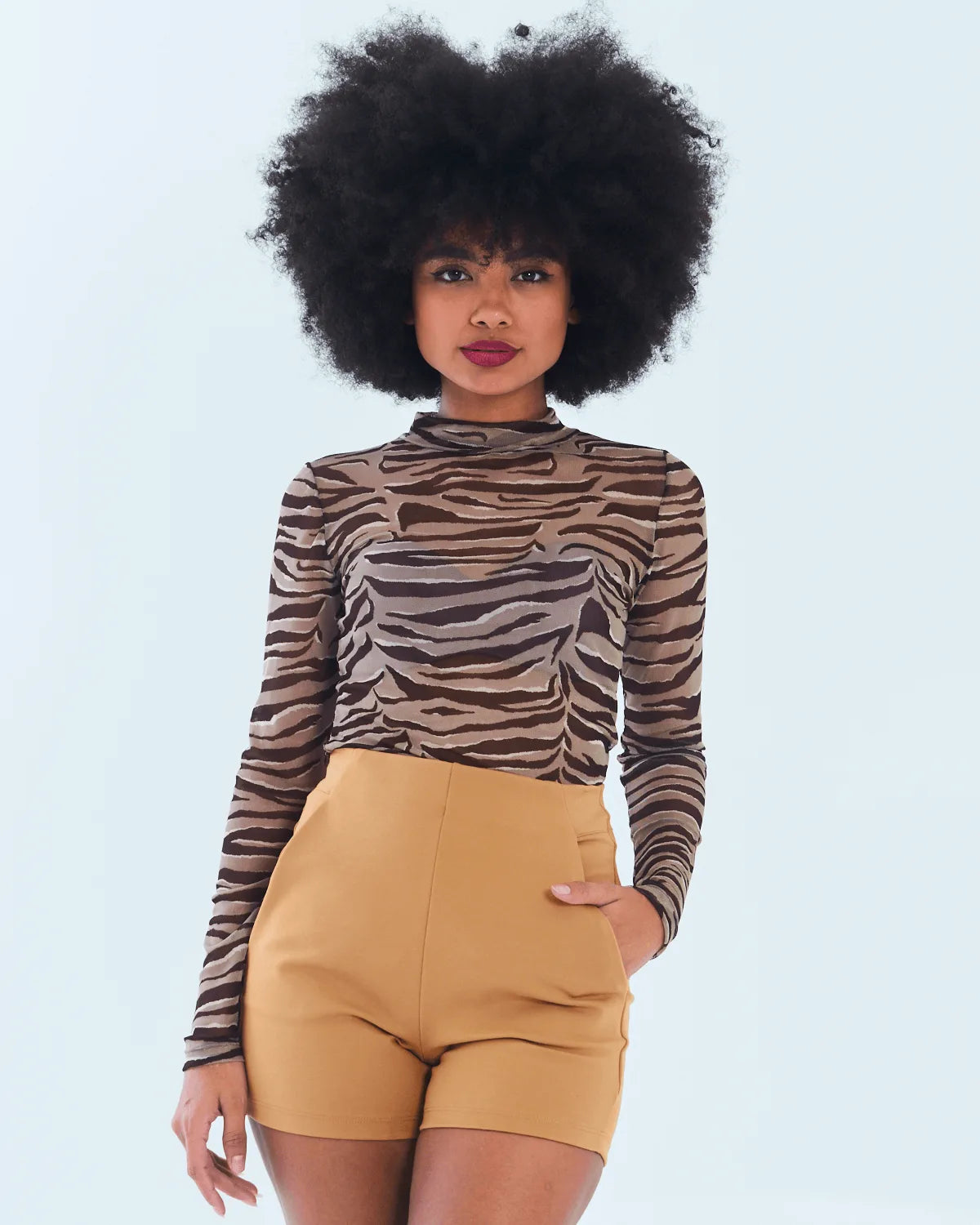 BLUSA SECIA 09058 MARRON P