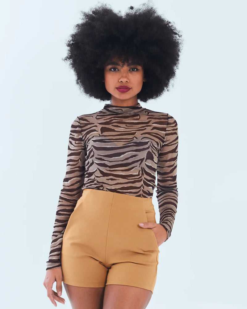 BLUSA SECIA 09058 MARRON P