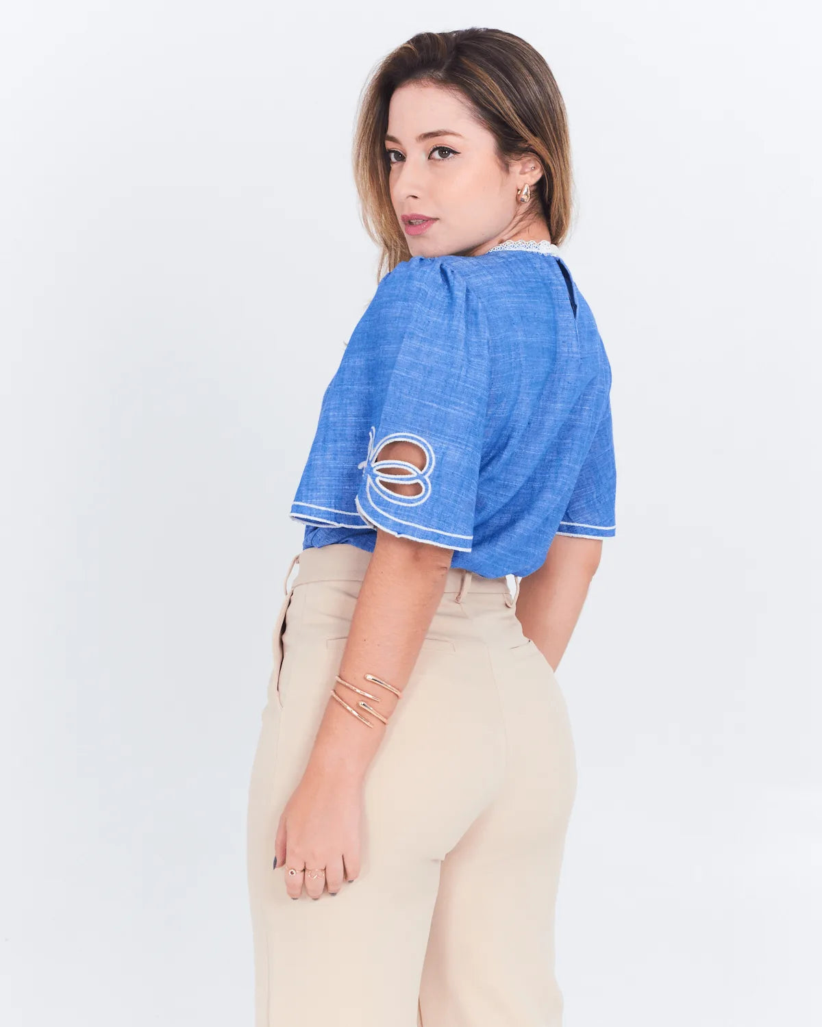 BLUSA LOVE IT 44341 AZUL CLARO G