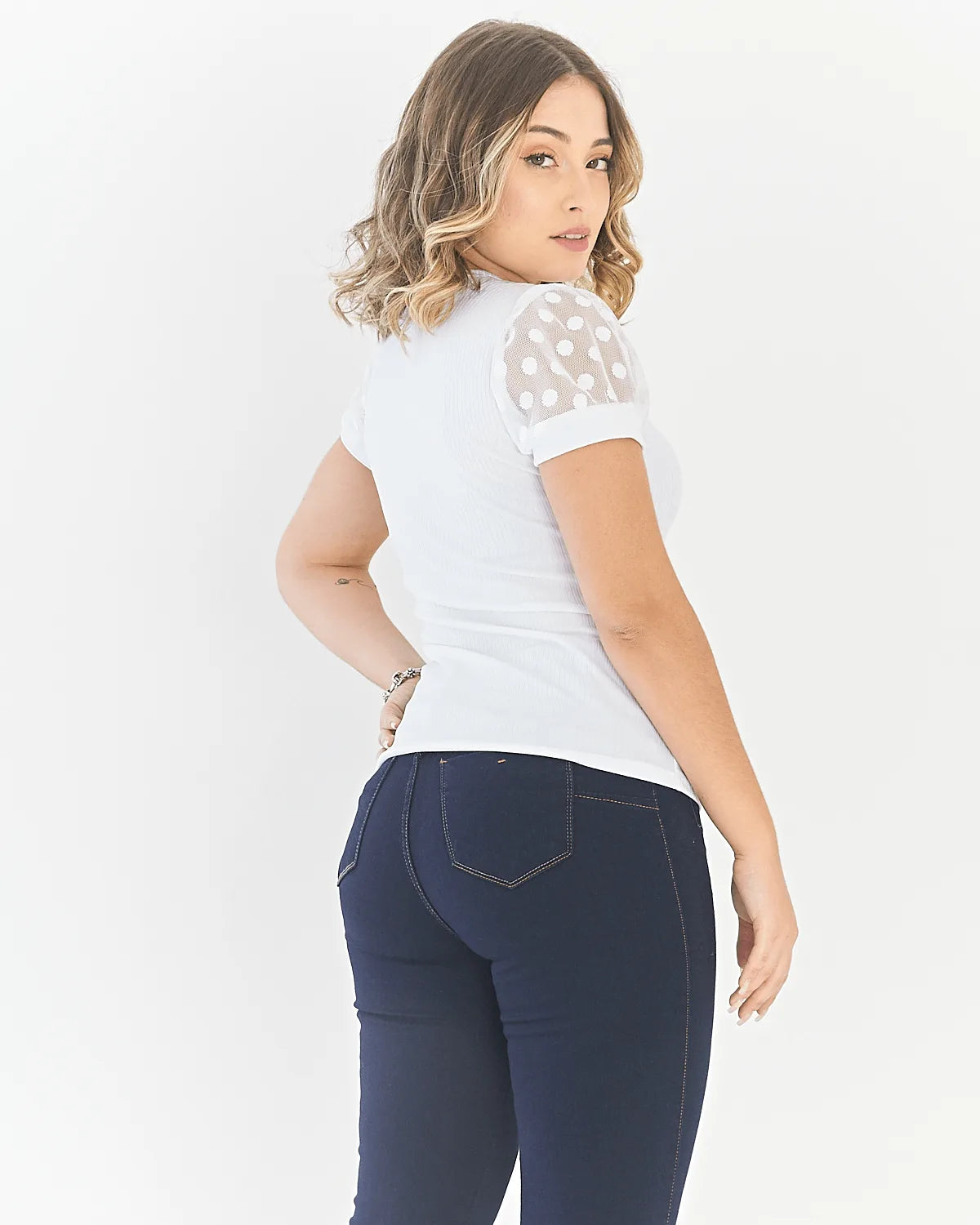 BLUSA SAFIRA MANGA TULE