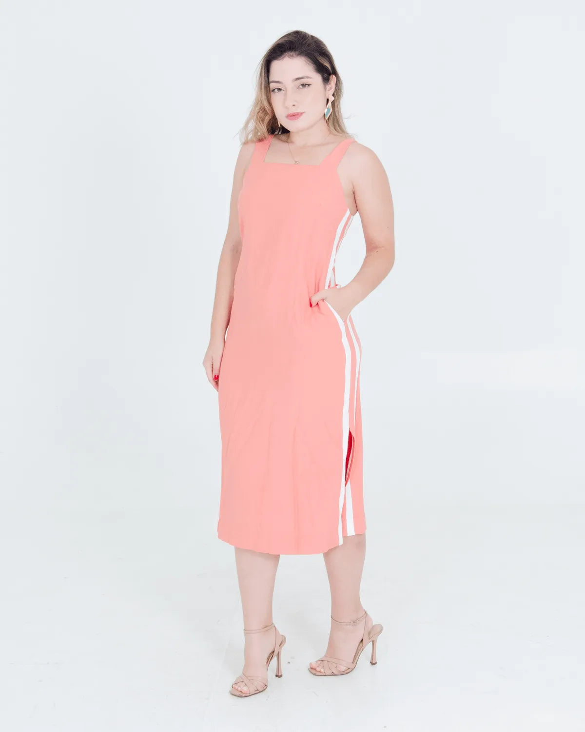 VESTIDO MI&CO 1420 SALMON G