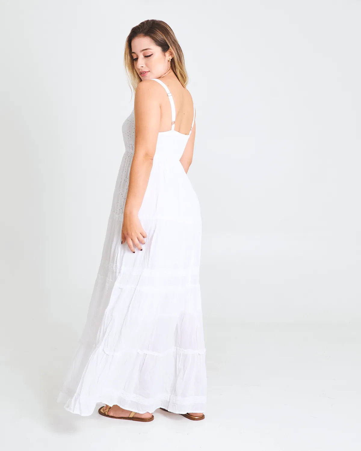VESTIDO INDIA FASHION 9567 BRANCO GG