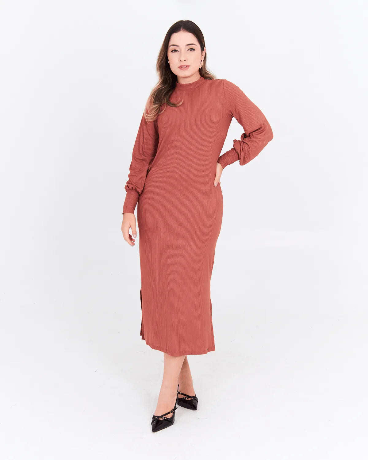 VESTIDO LUNENDER 67755 MARRON GG