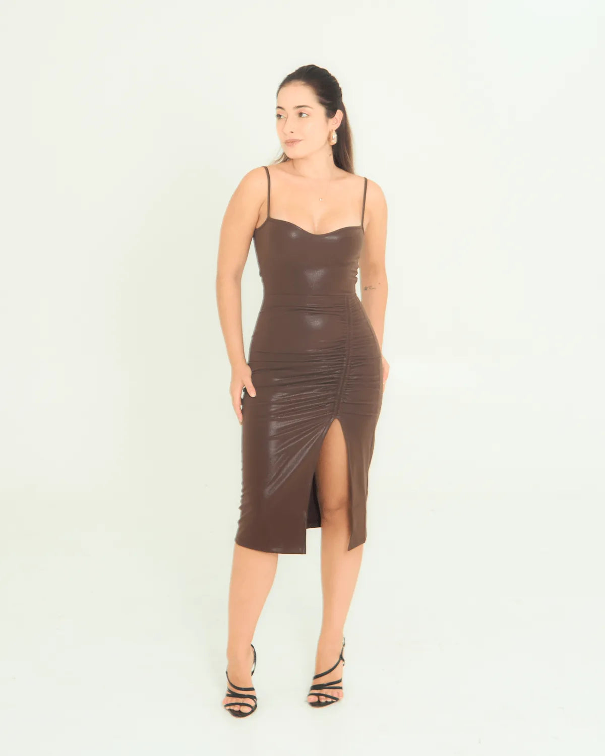 VESTIDO GROOVY 44711/54711/64711 MARRON G