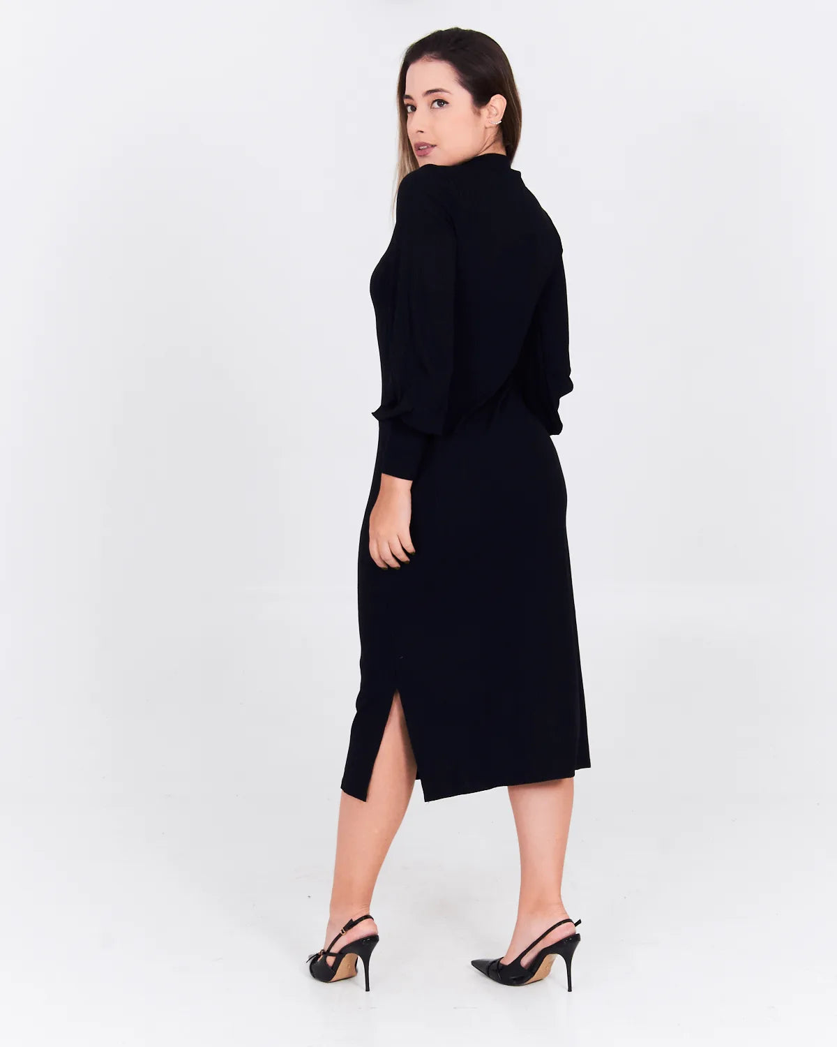 VESTIDO LUNENDER 34808 PRETO REATIVO P