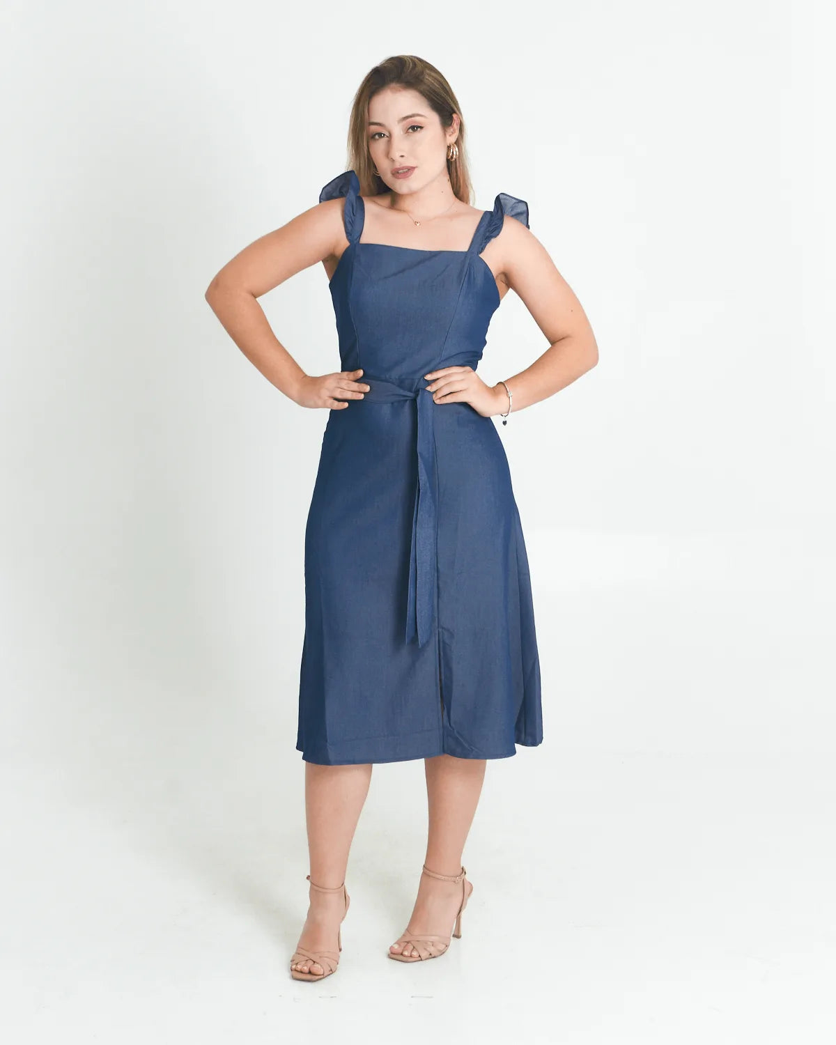 VESTIDO SECIA 09451 AZUL ESCURO G