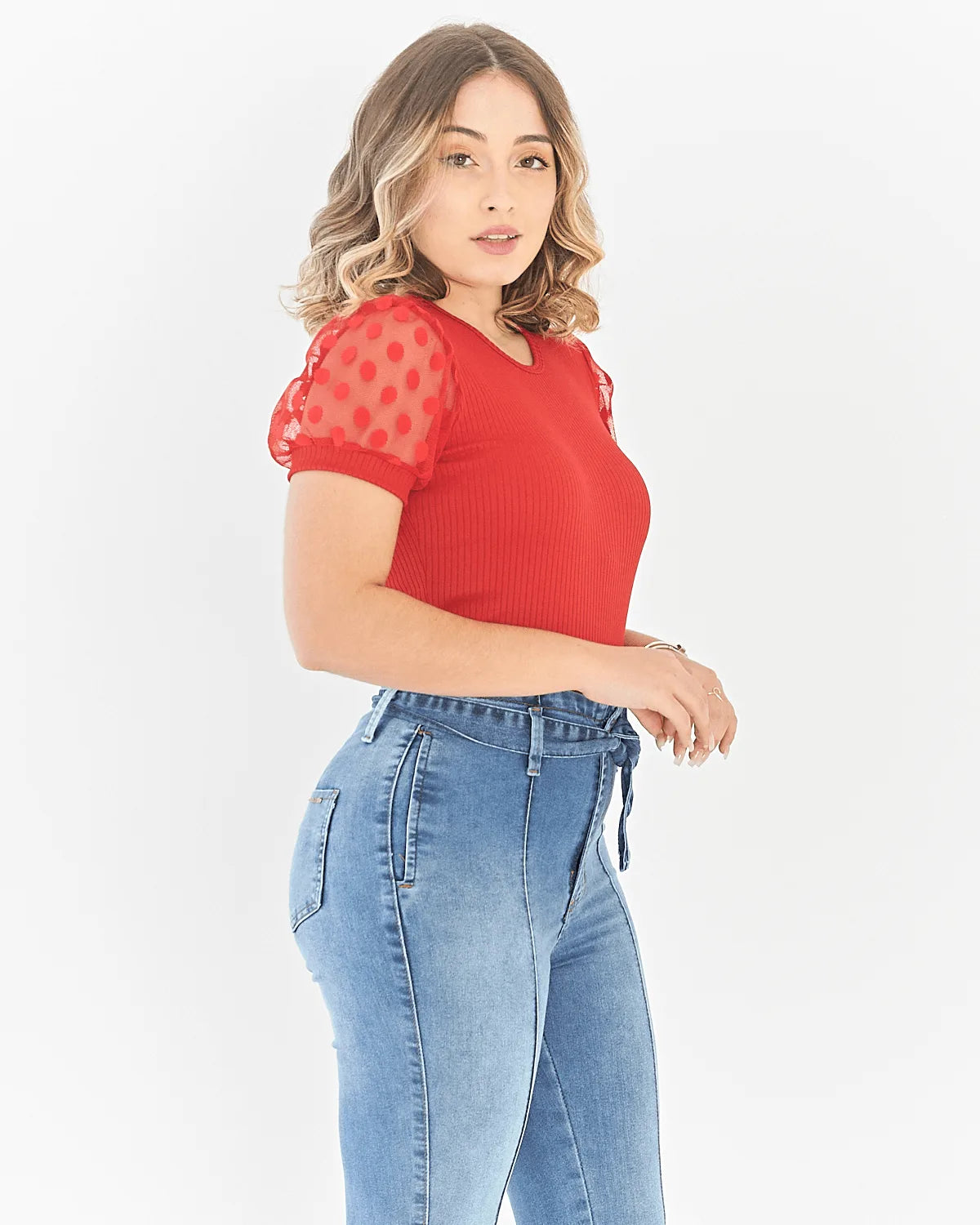 BLUSA SAFIRA MANGA TULE