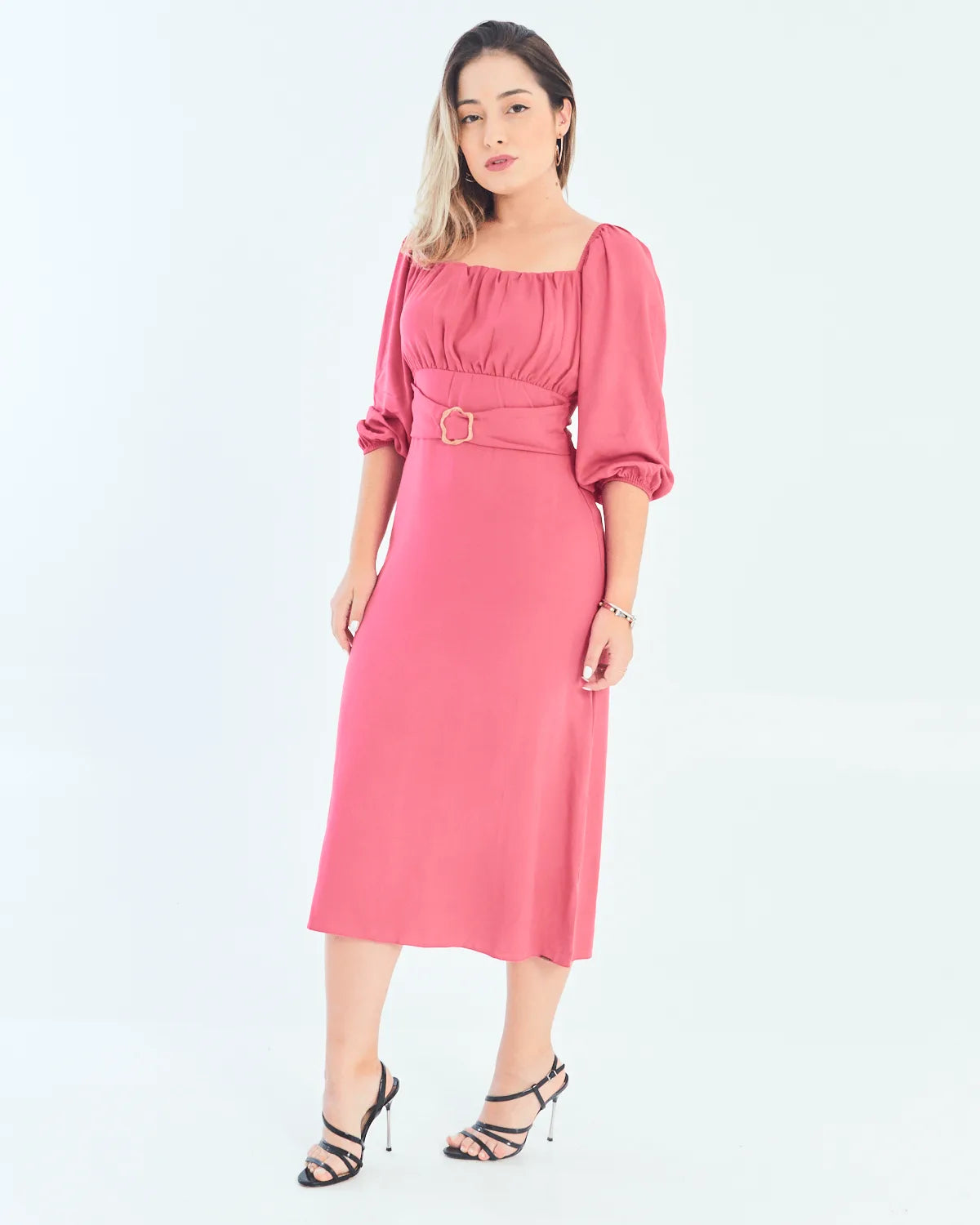 VESTIDO LUNENDER 35574 ROSA GG