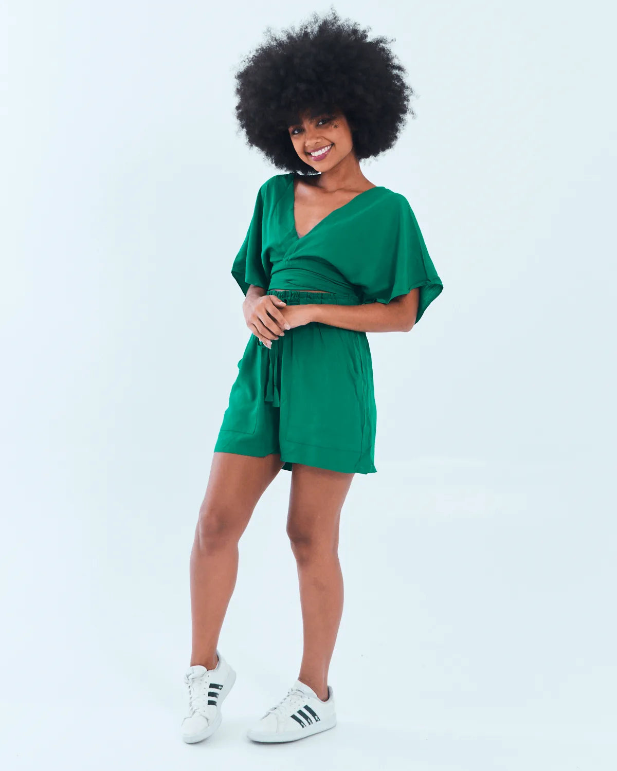 CONJUNTO SAFIRA C/CROPPED VERDE OLIVA P