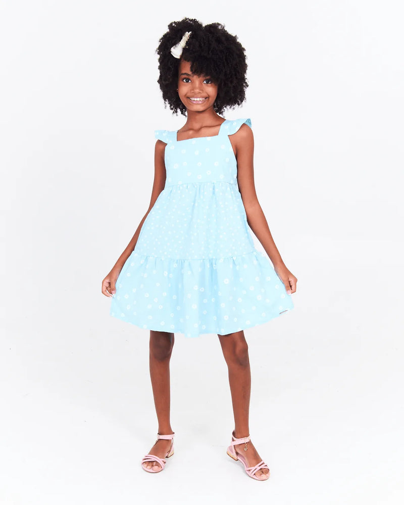 VESTIDO INF LUNENDER 37294 FLOR BEGE 03
