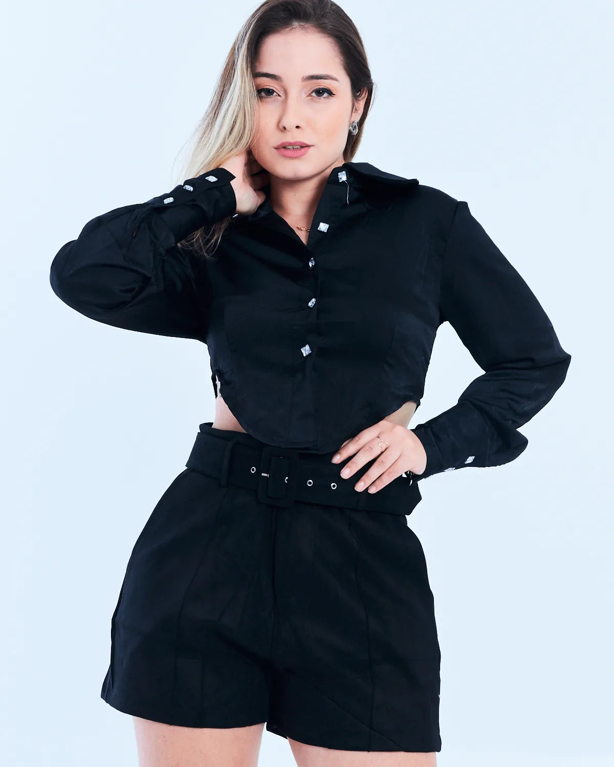 BLUSA TOP CHARME 2257 PRETO G