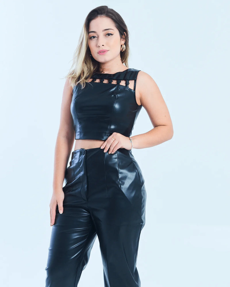 CROPPED KESSES KE11474 PRETO M
