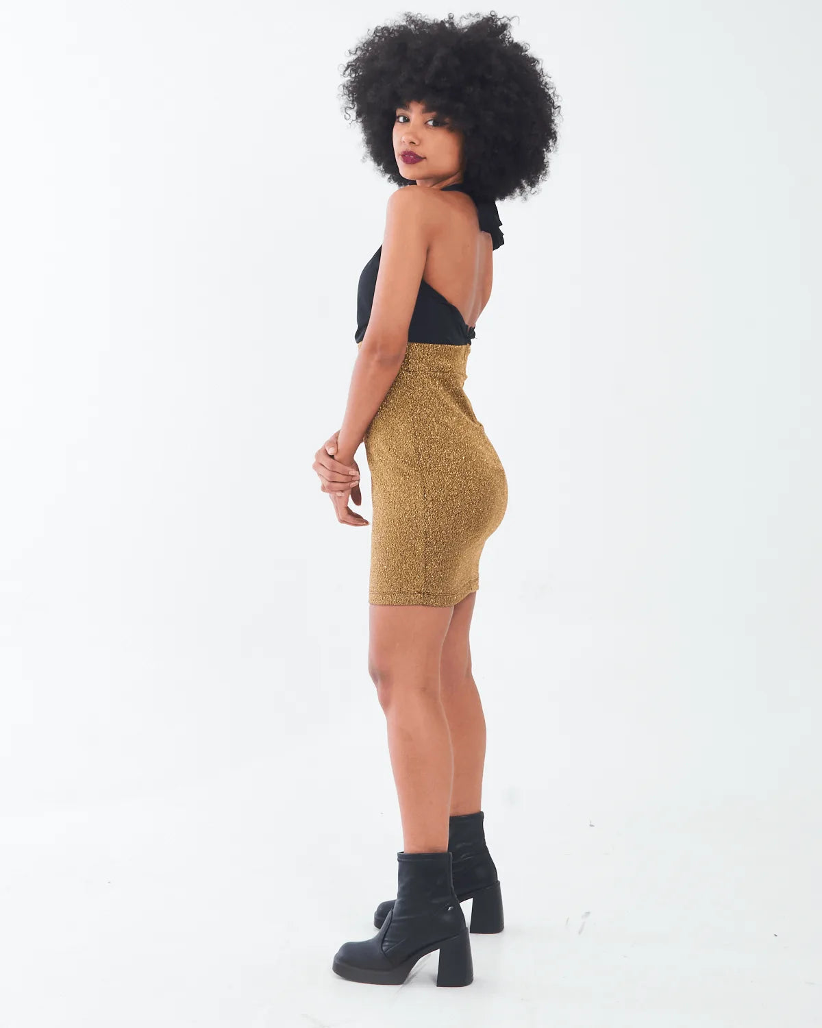 VESTIDO TROPICAL 23371C DOURADO G