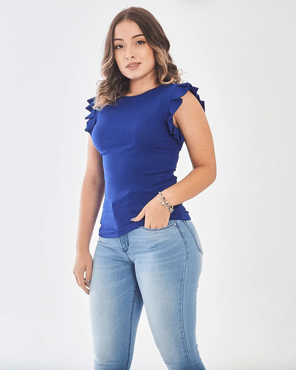 BLUSA SAFIRA PLINSADA