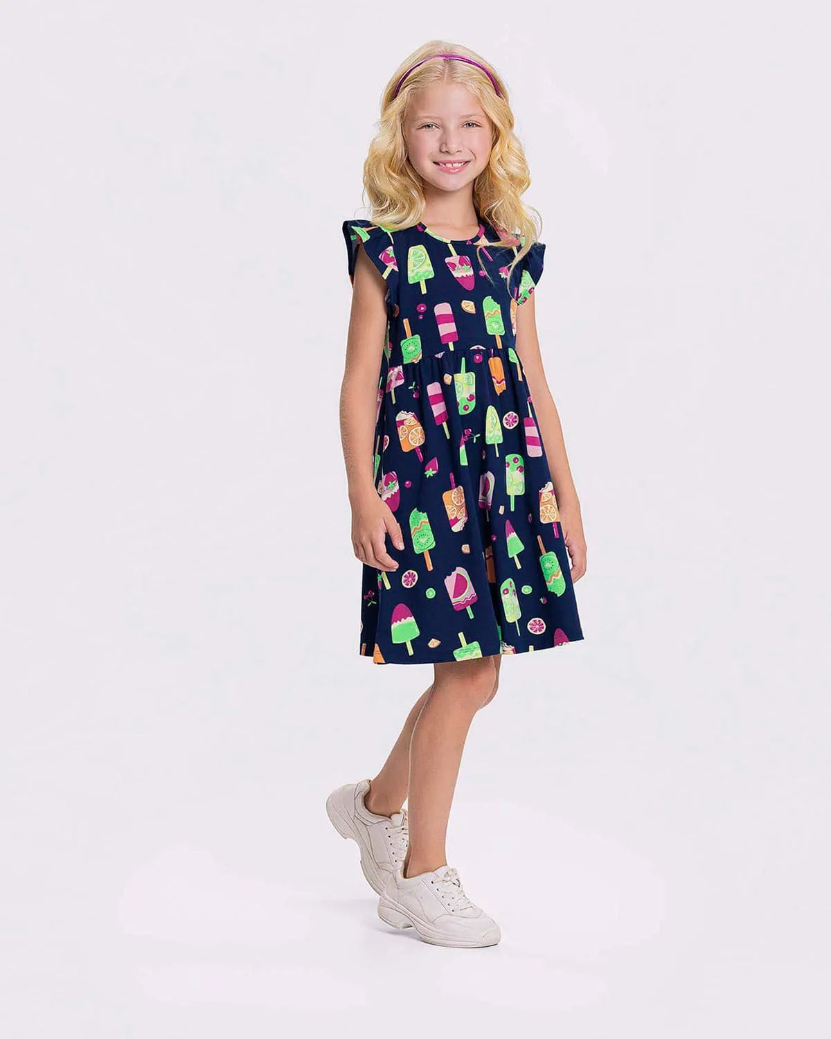 VESTIDO INF LUNENDER 19310 AMARELO 10
