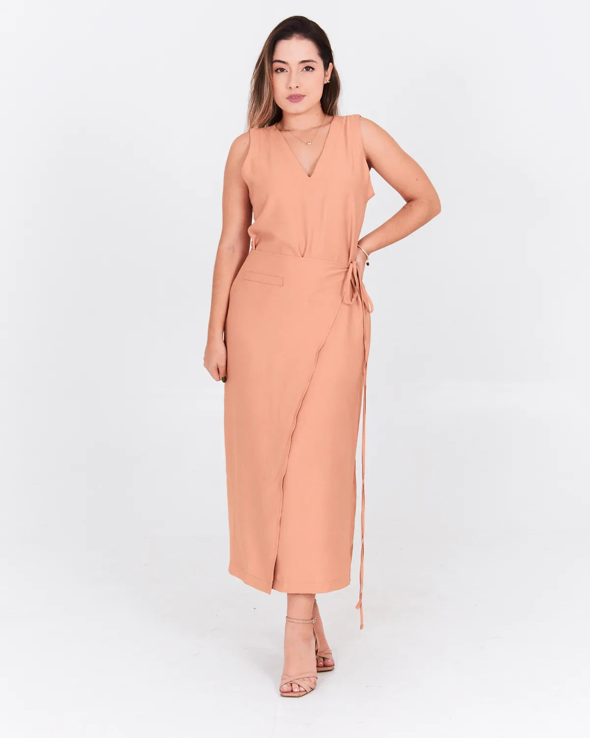 VESTIDO TROPICAL 9702A MOSTARDA M