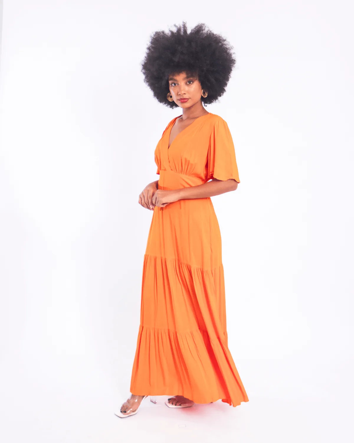 VESTIDO SAFIRA LONGO/V/MANGA BRANCO G