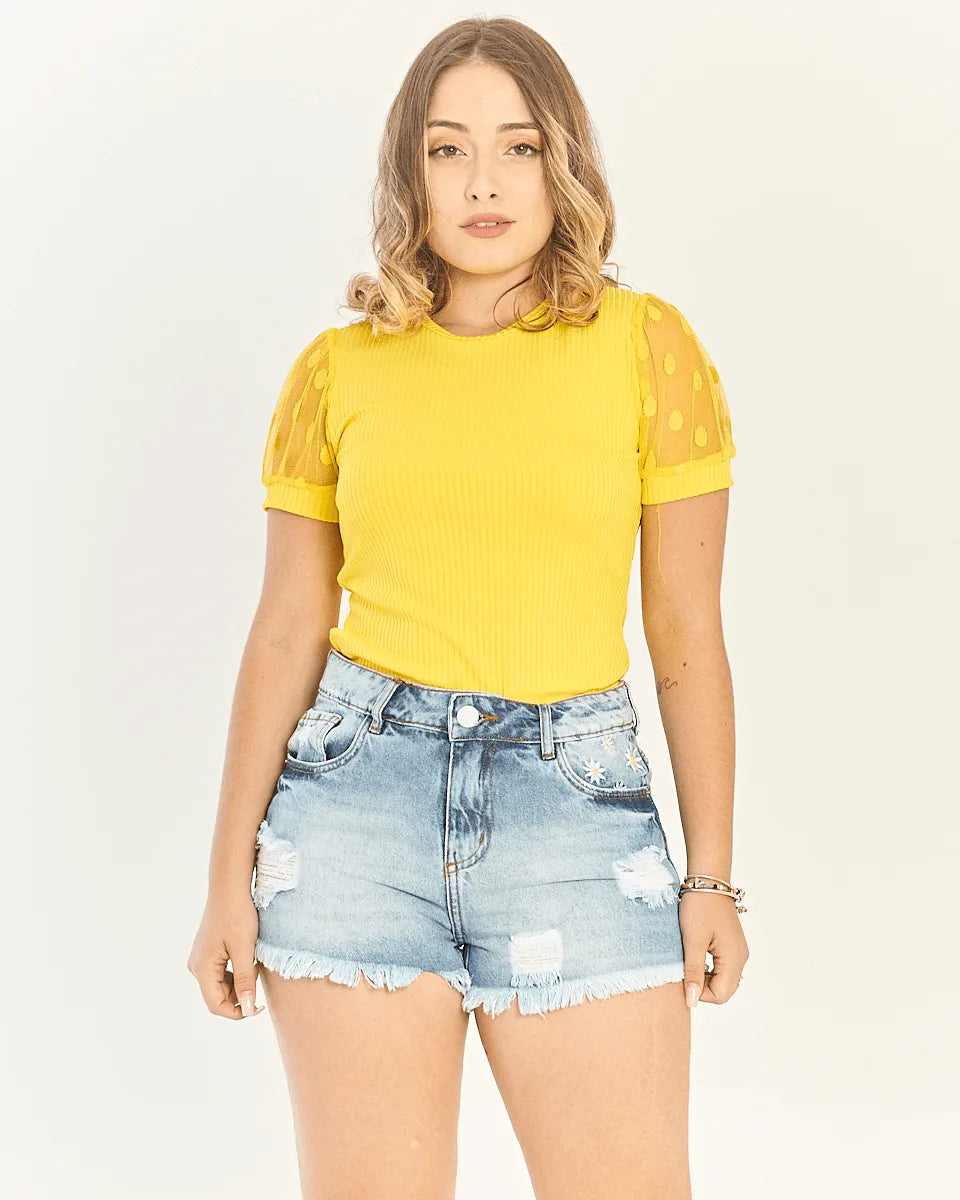 BLUSA SAFIRA MANGA TULE