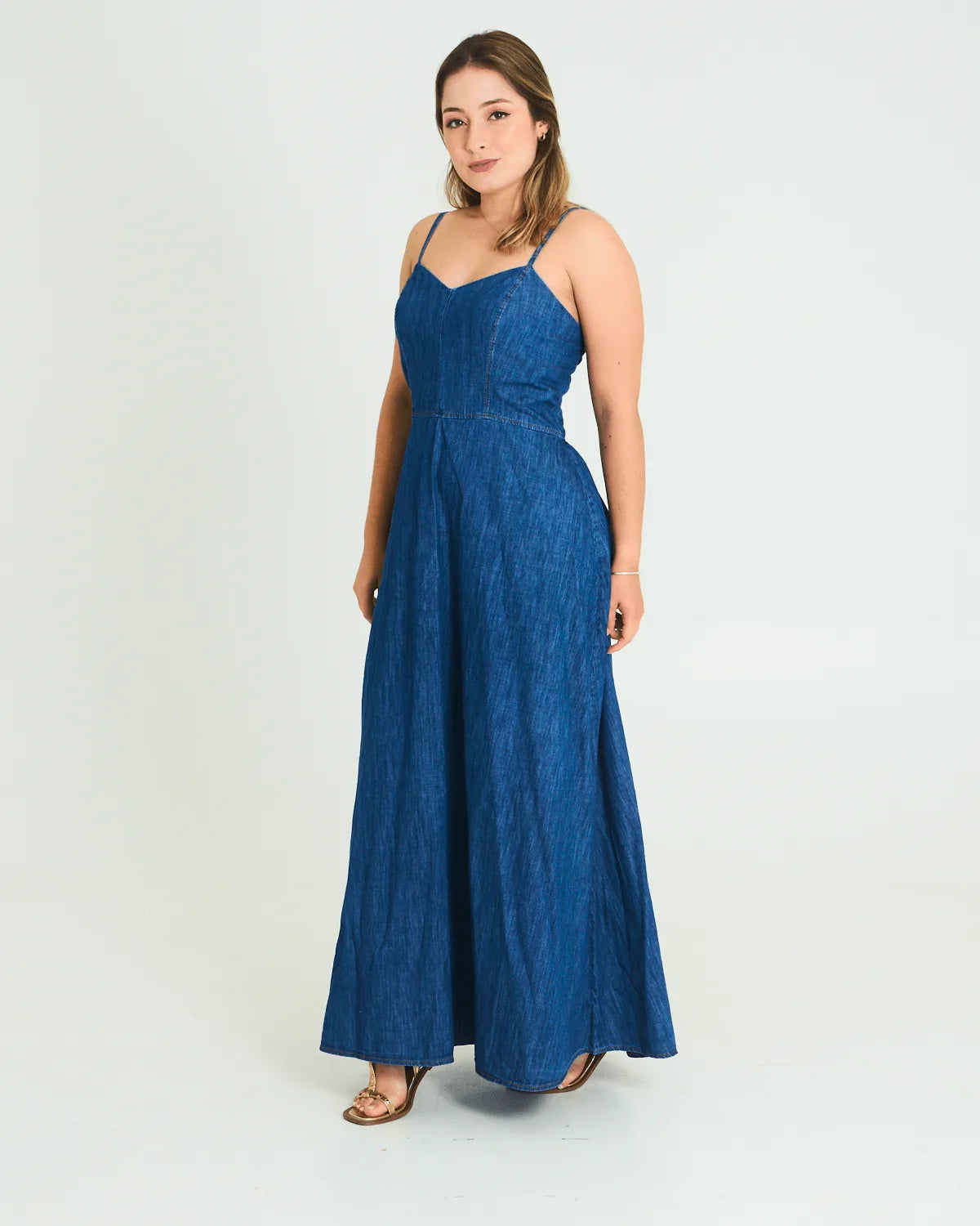 VESTIDO MODASIL LONGO JEANS GG