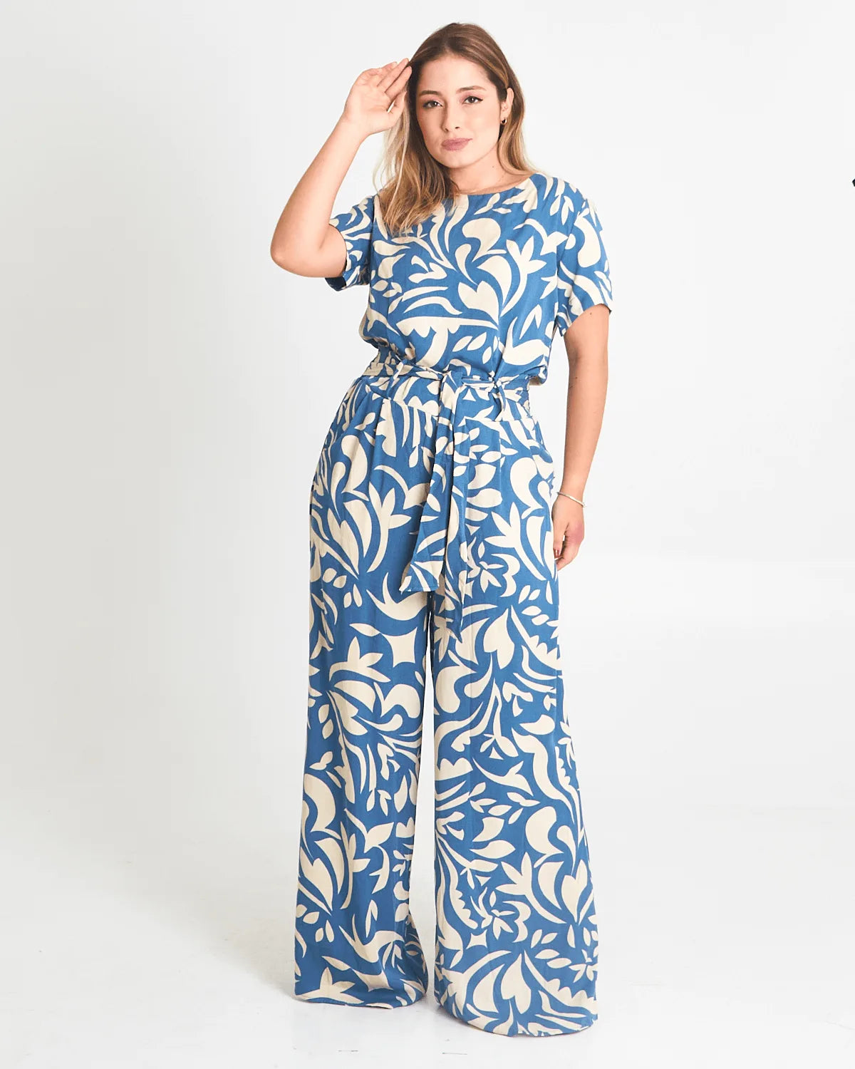 CONJUNTO LUIGIA PANTALONA ESTAMPADO MARINHO G