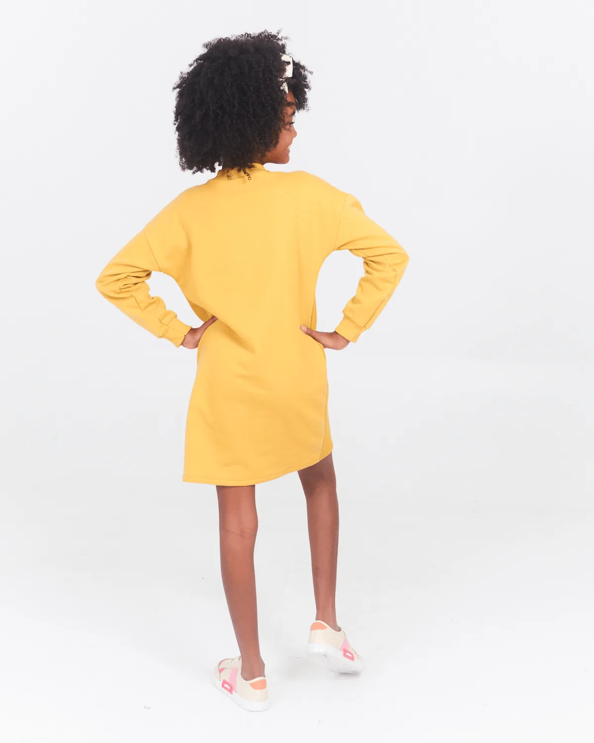 VESTIDO INF LUNENDER 67875 AMAREL MOSTAZA 10