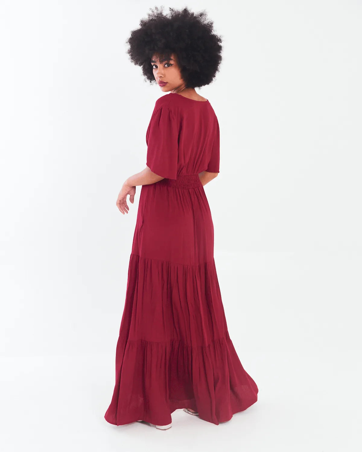 VESTIDO SAFIRA LONGO/V/MANGA BRANCO G