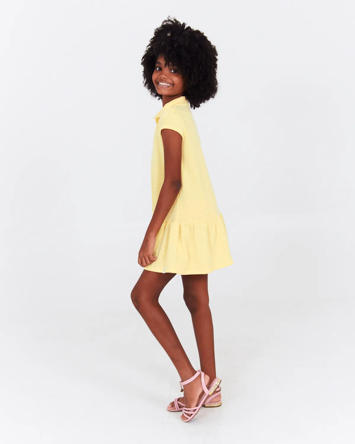 VESTIDO INF DILA 04193 AMARELO 08