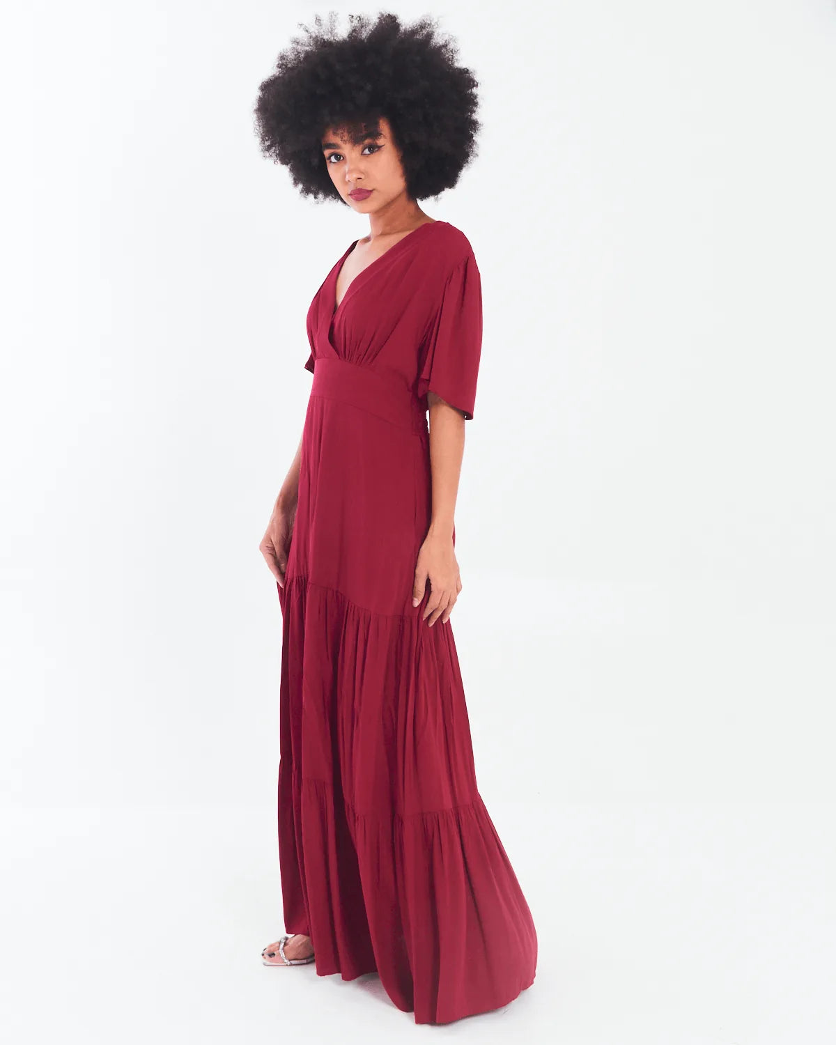 VESTIDO SAFIRA LONGO/V/MANGA BRANCO G