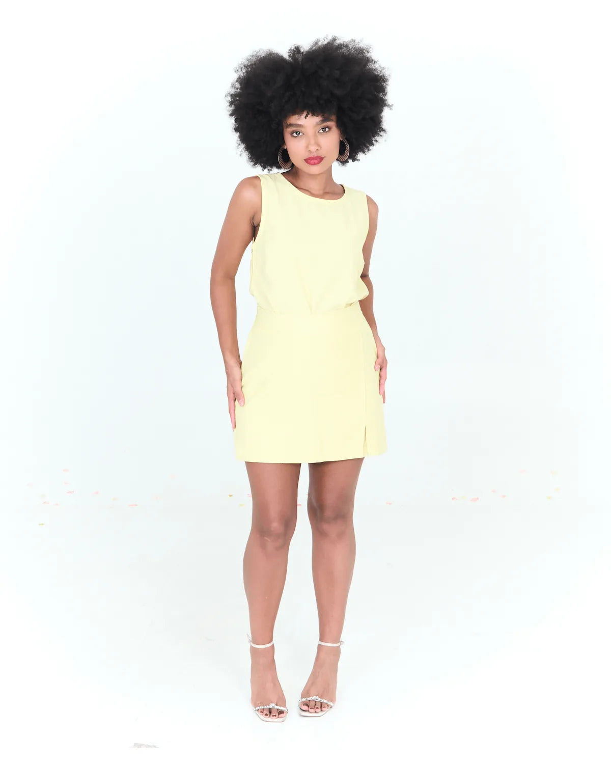 CONJUNTO SAFIRA ALFAIATARIA AMARELO G