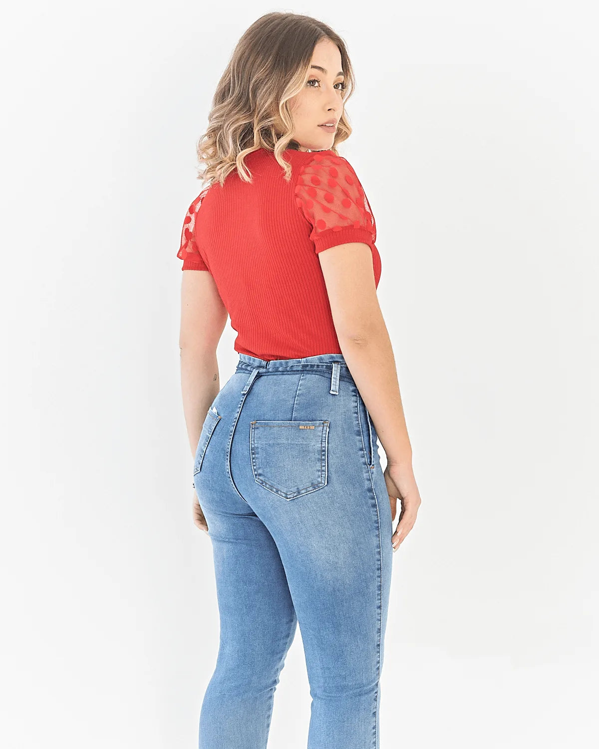 BLUSA SAFIRA MANGA TULE