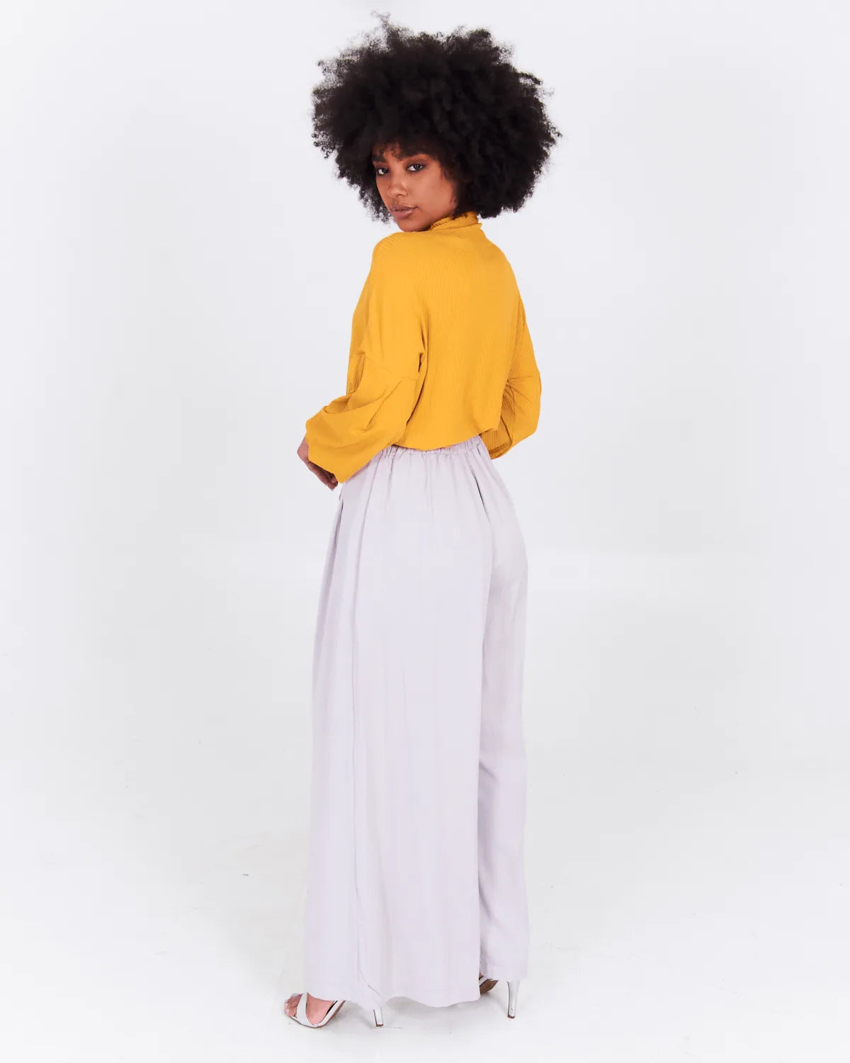 Calça Pantalona Com Elástico