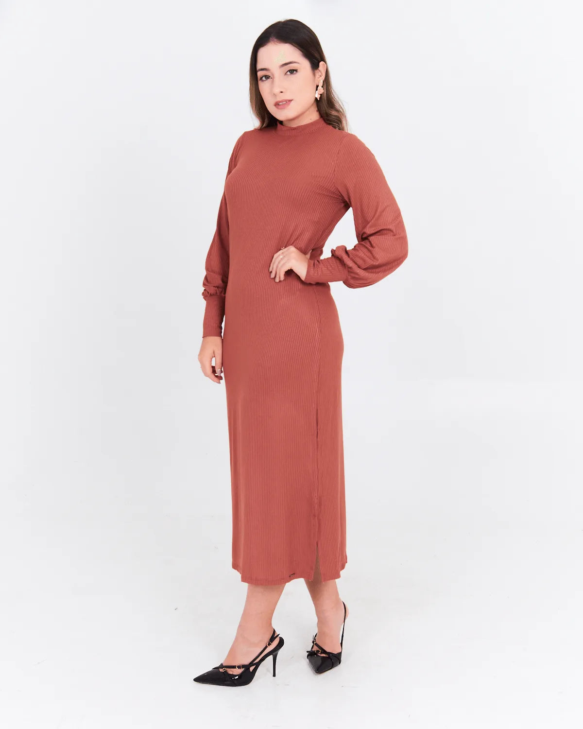 VESTIDO LUNENDER 67755 MARRON GG