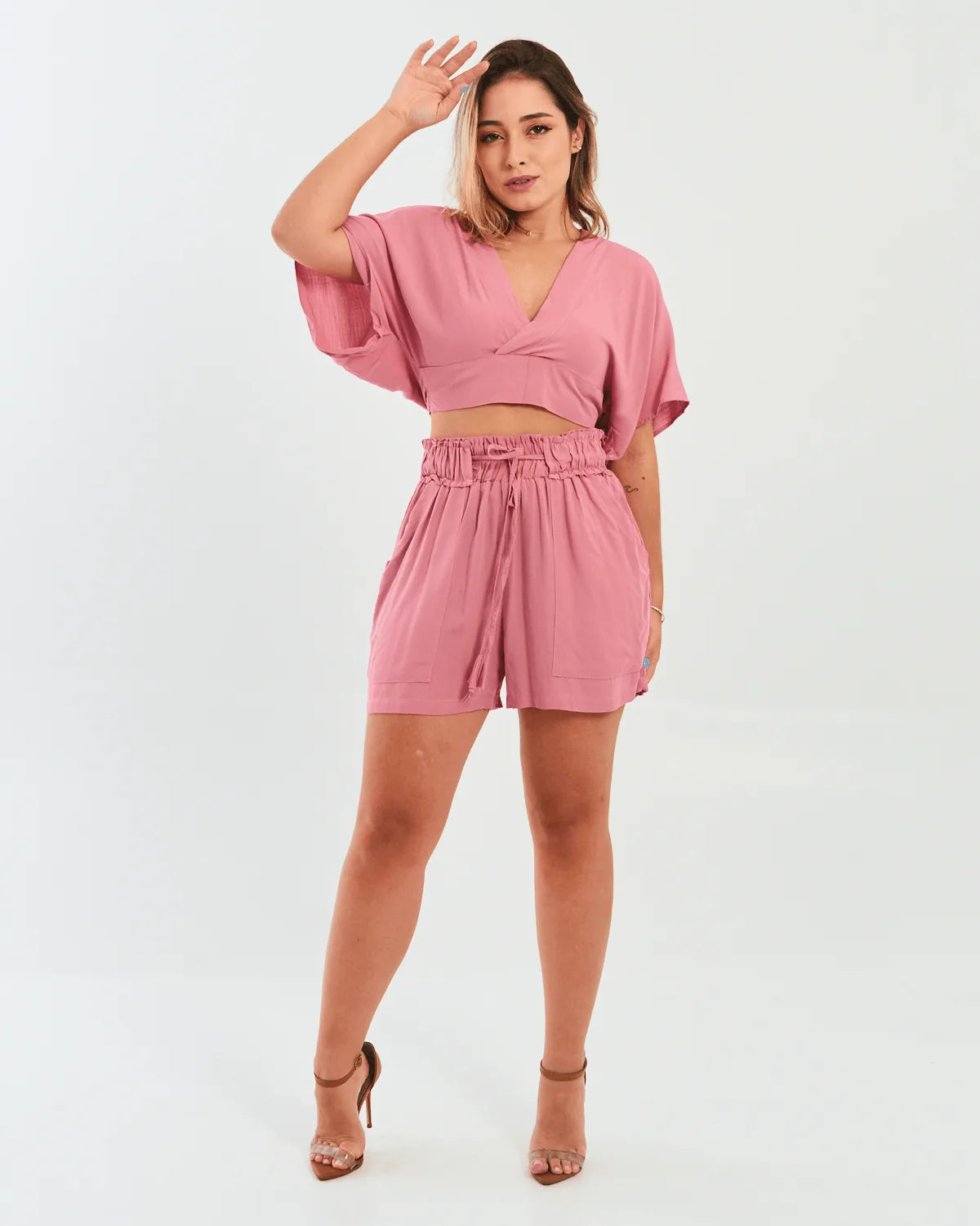 CONJUNTO SAFIRA C/CROPPED VERDE OLIVA P