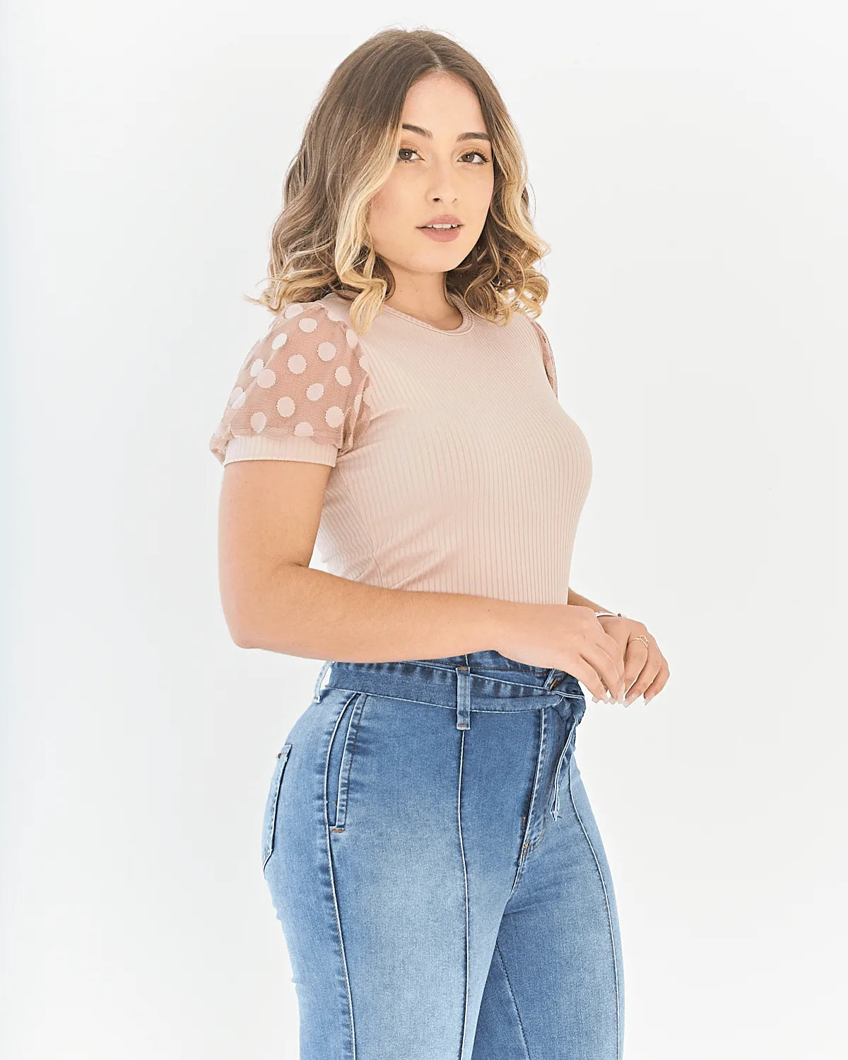 BLUSA SAFIRA MANGA TULE