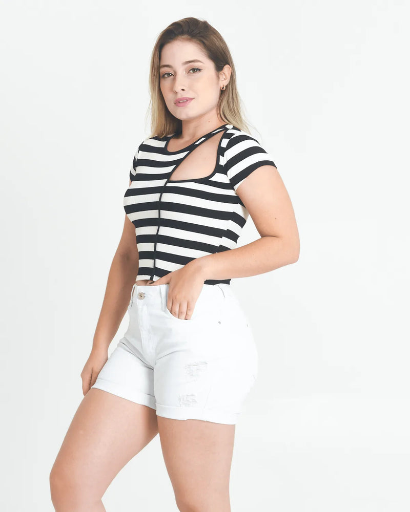 BLUSA LOVE IT 43765 VERDE OLIVA M