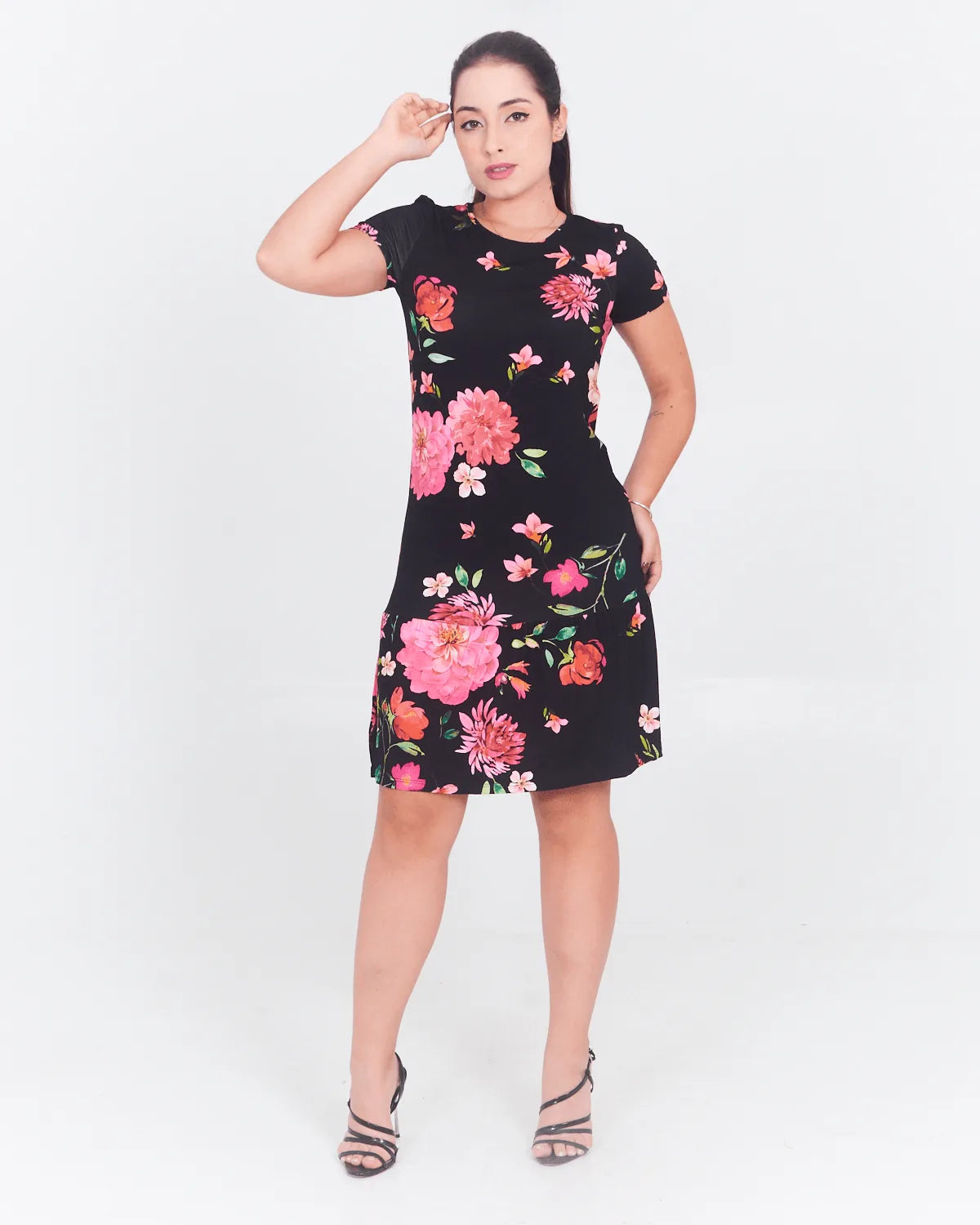 VESTIDO MALWEE 1000119278 ESTM VERDE/ROSA GG